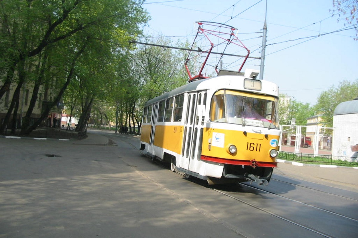 Москва, Tatra T3SU № 1611