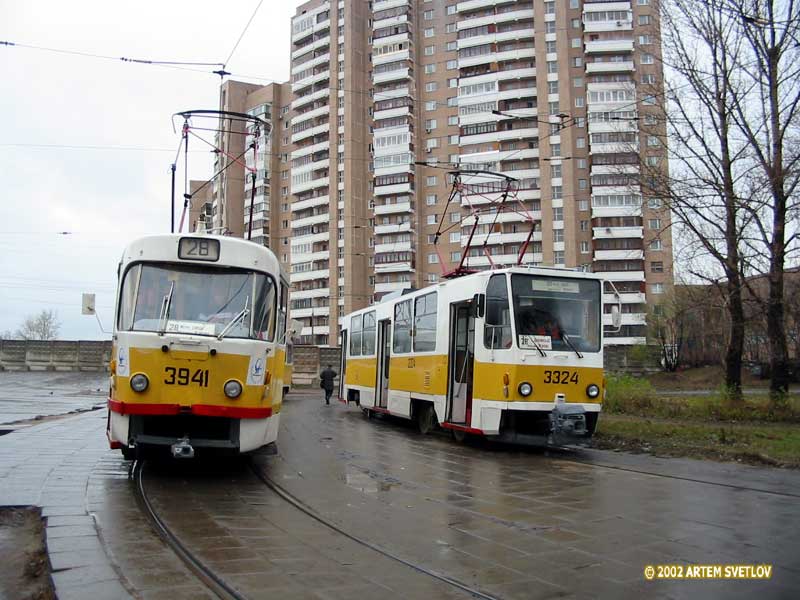 Москва, Tatra T3SU № 3941; Москва, Tatra T7B5 № 3324 Москва, Tatra T3SU № 3941; Москва, Tatra T7B5 № 3324