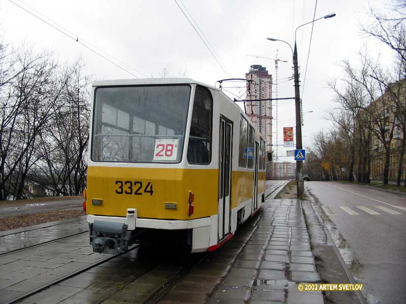 Москва, Tatra T7B5 № 3324