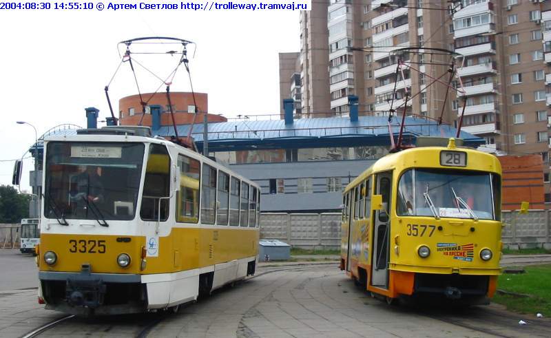 Москва, Tatra T7B5 № 3325; Москва, Tatra T3SU № 3577 Москва, Tatra T7B5 № 3325; Москва, Tatra T3SU № 3577