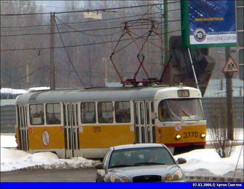 Москва, Tatra T3SU № 3770