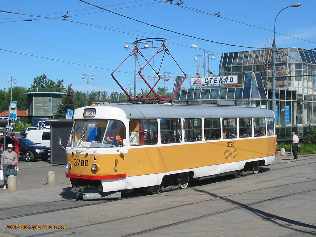 Москва, Tatra T3Т № 3780