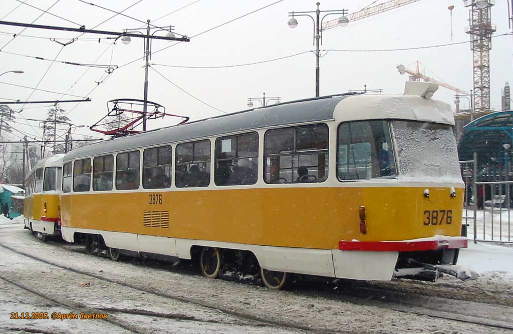 Москва, Tatra T3SU № 3876