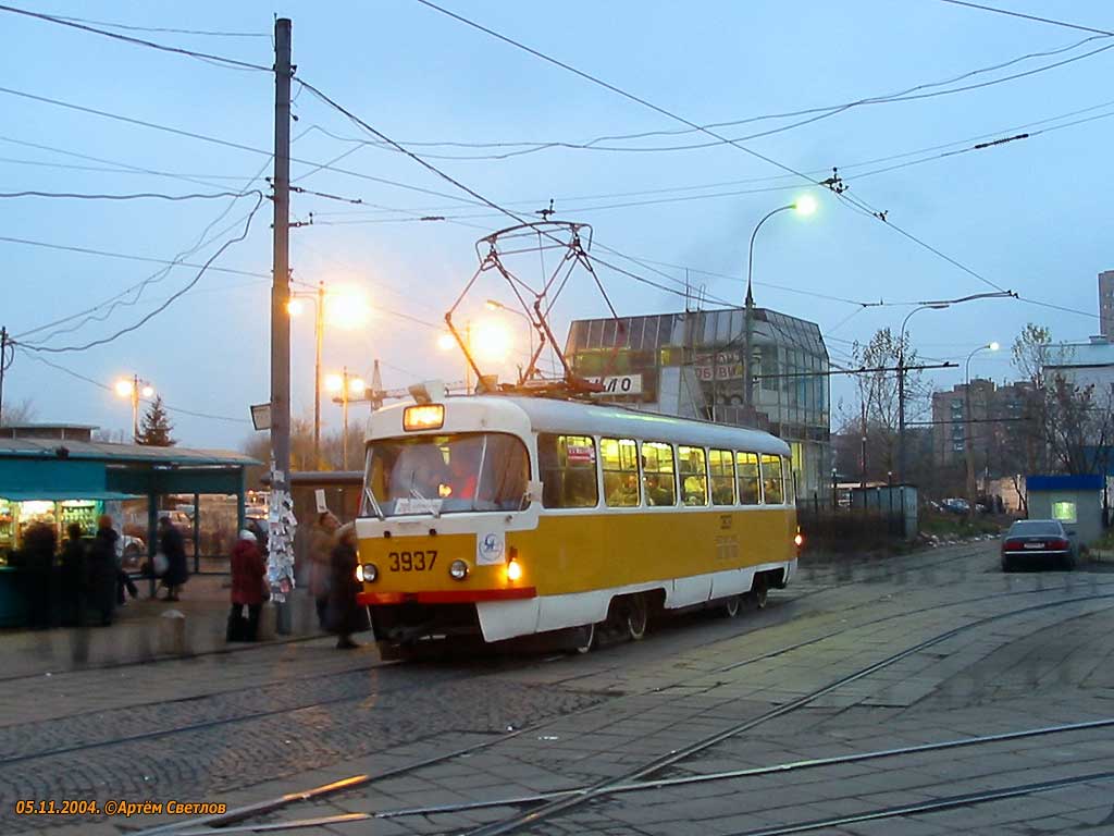 Москва, Tatra T3SU № 3937