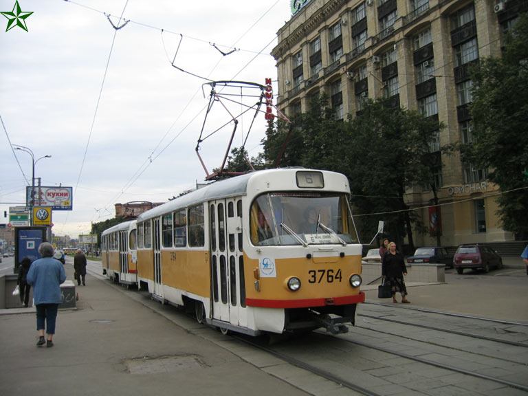 Москва, Tatra T3SU № 3764