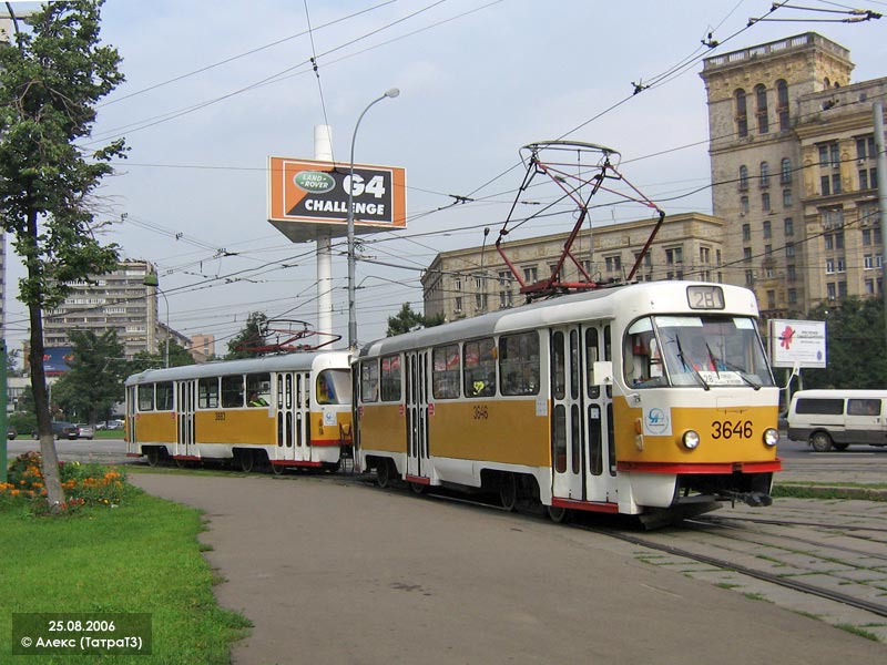Москва, Tatra T3SU № 3646