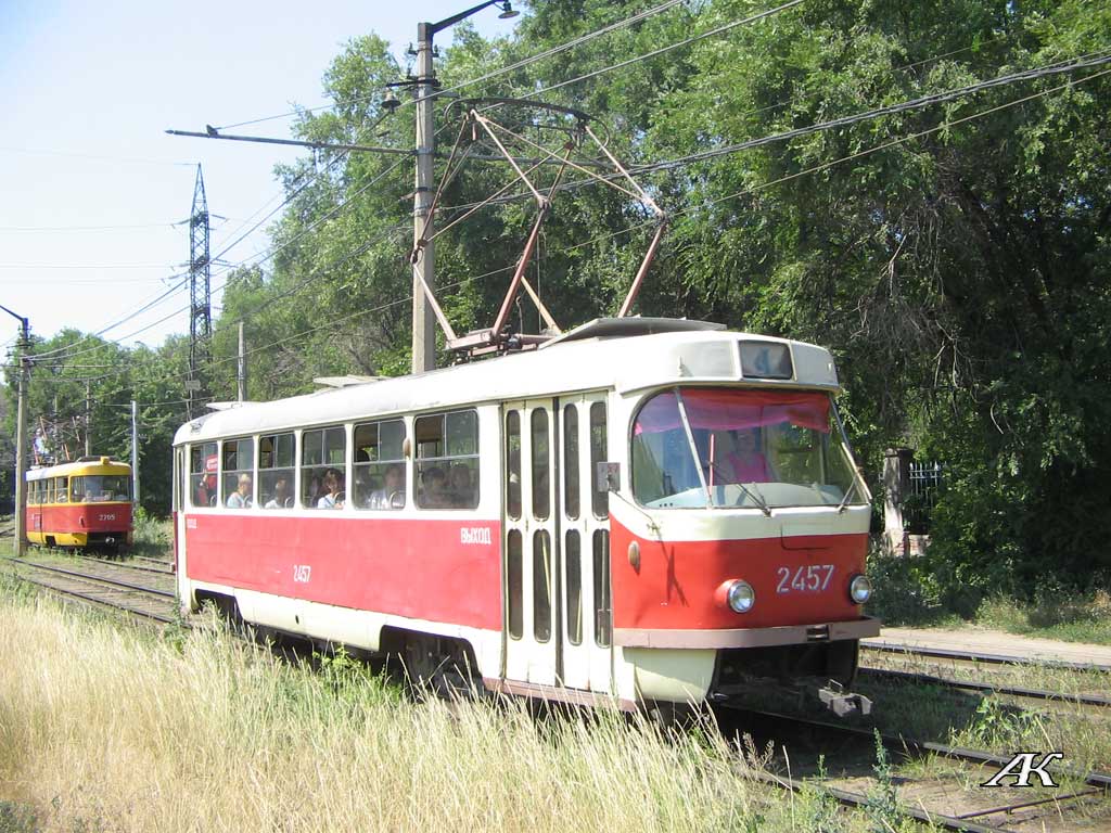 Волгоград, Tatra T3SU (двухдверная) № 2457