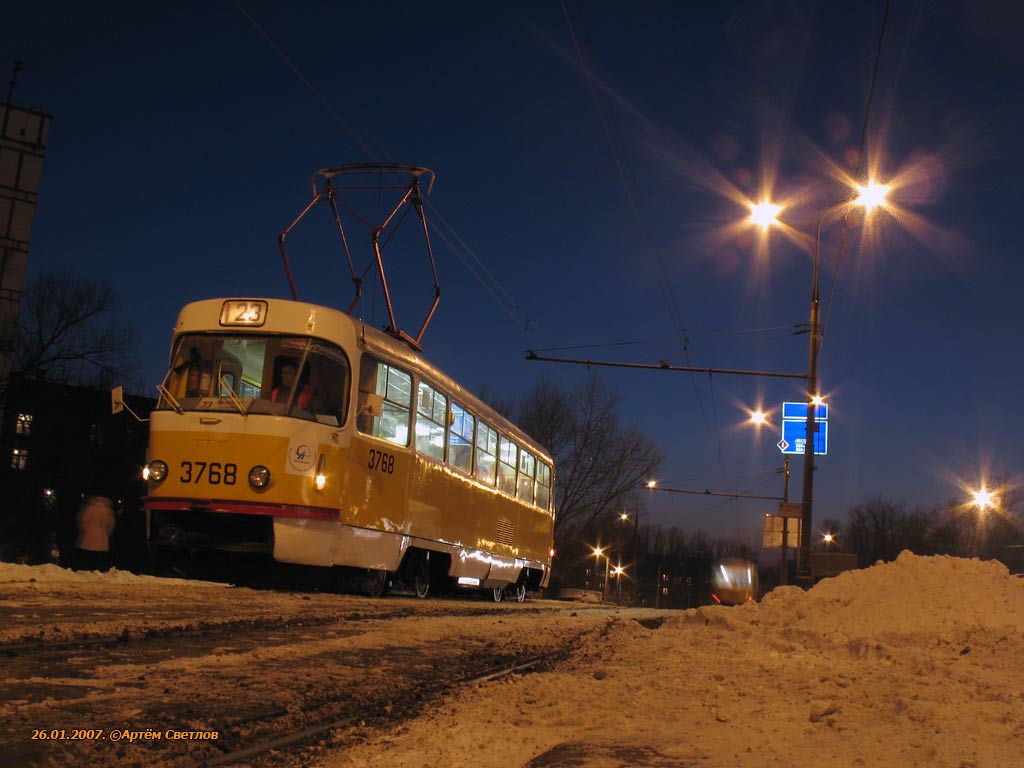 Москва, Tatra T3SU № 3768