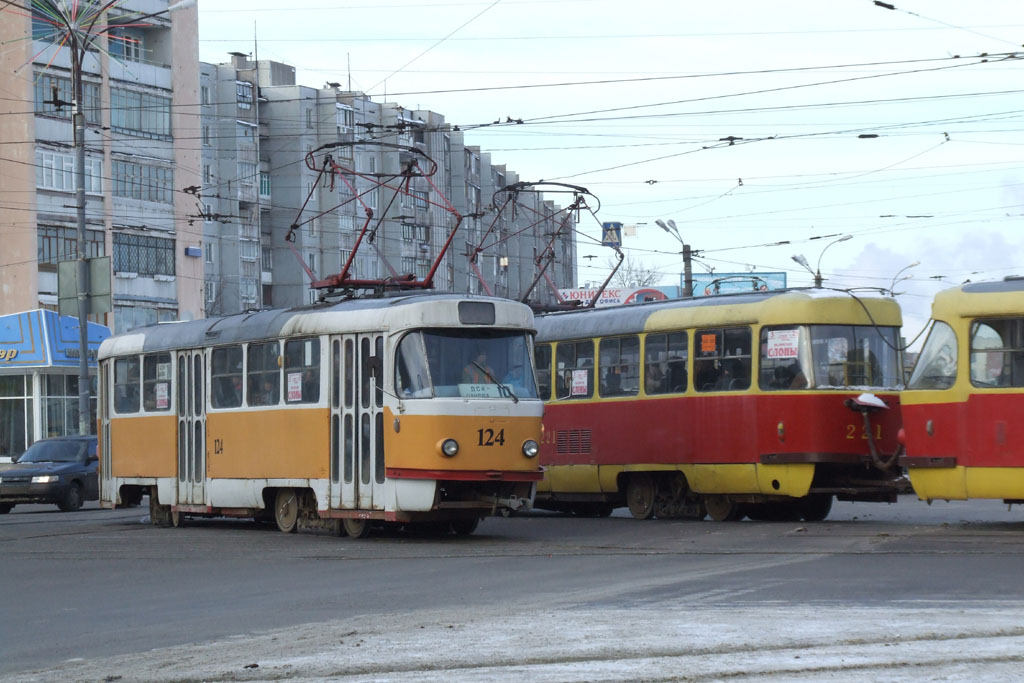 Тверь, Tatra T3SU № 124; Тверь, Tatra T3SU № 221; Тверь — Трамвайные линии: Центральный район