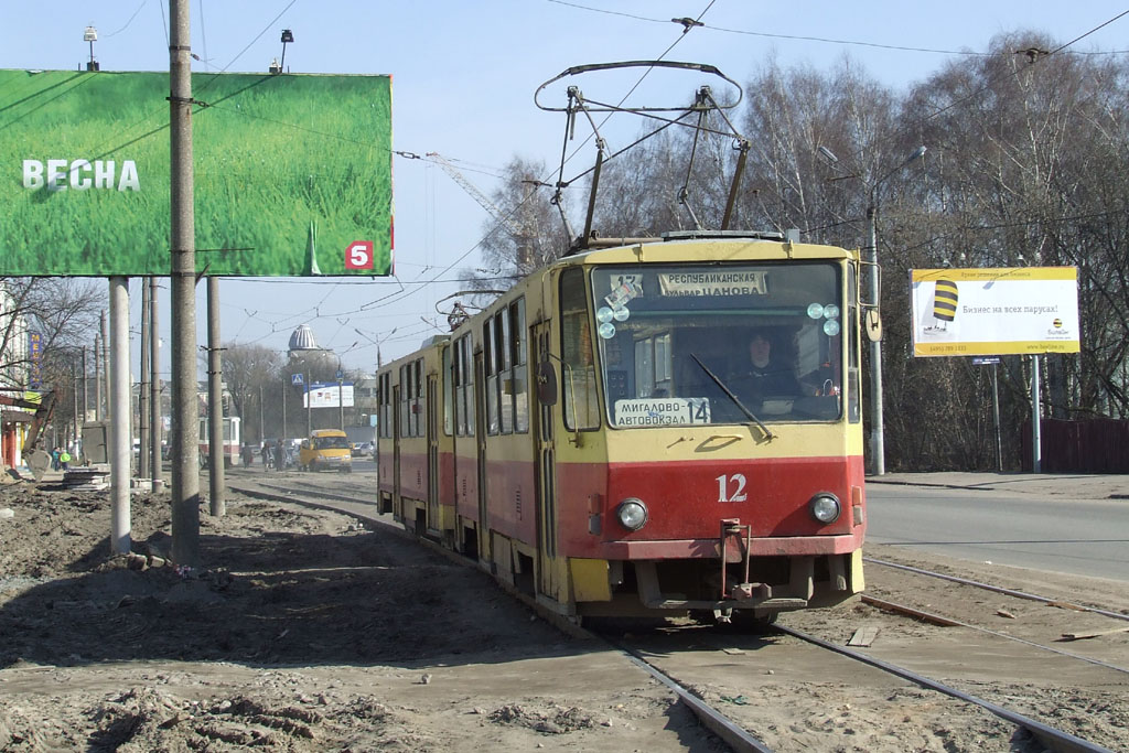 Тверь, Tatra T6B5SU № 12; Тверь — Трамвайные линии: Пролетарский район