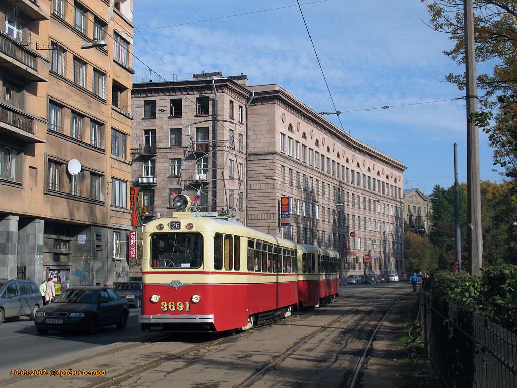 Санкт-Петербург, ЛМ-49 № 3691; Санкт-Петербург — 100-летие трамвая: парад и выставка спецтехники