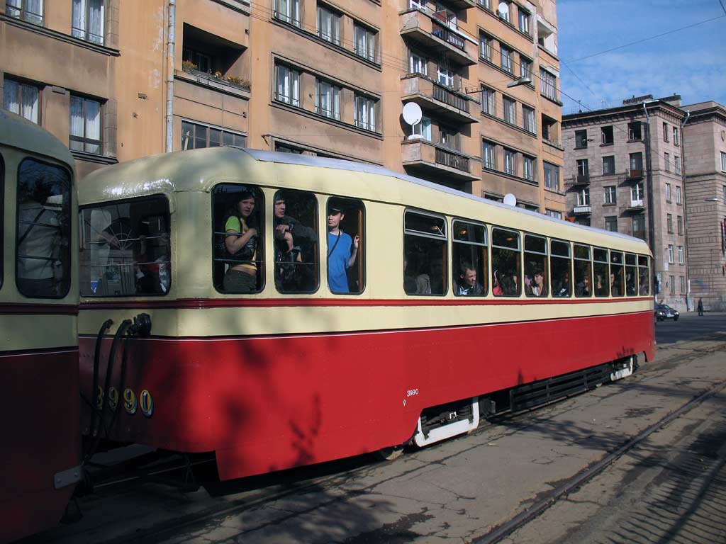 Санкт-Петербург, ЛП-49 № 3990; Санкт-Петербург — 100-летие трамвая: парад и выставка спецтехники