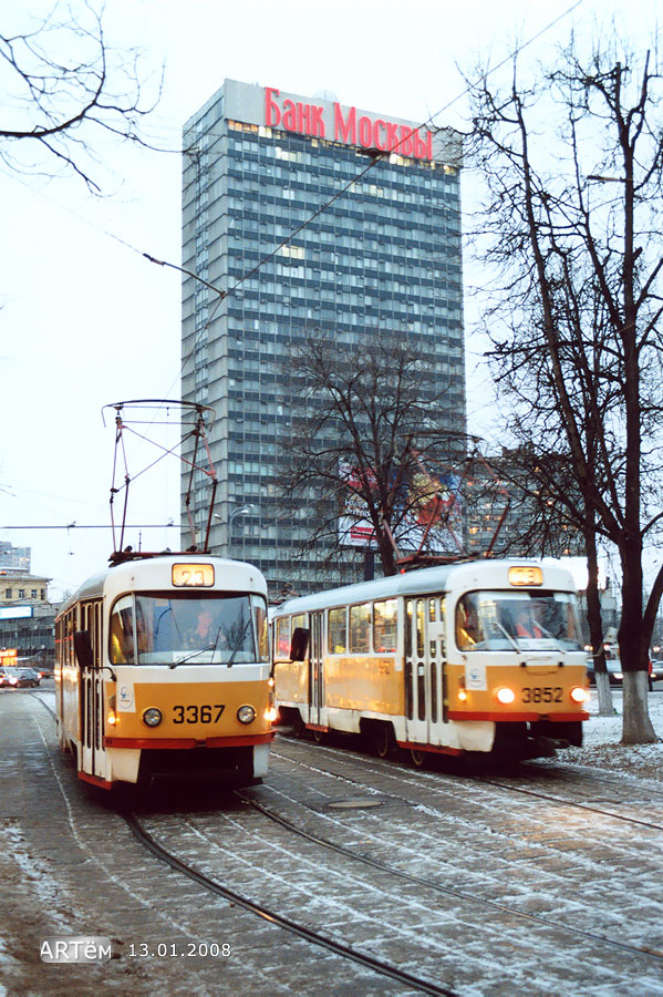 Москва, МТТМ № 3367; Москва, Tatra T3SU № 3852
