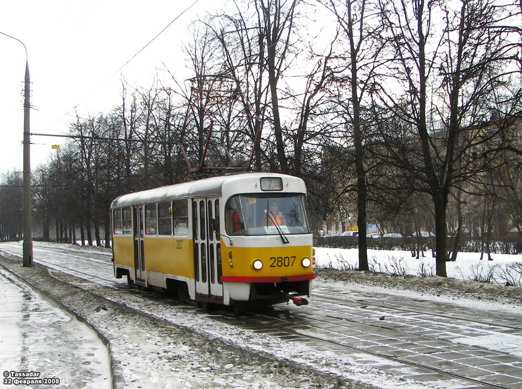 Москва, Tatra T3SU № 2807