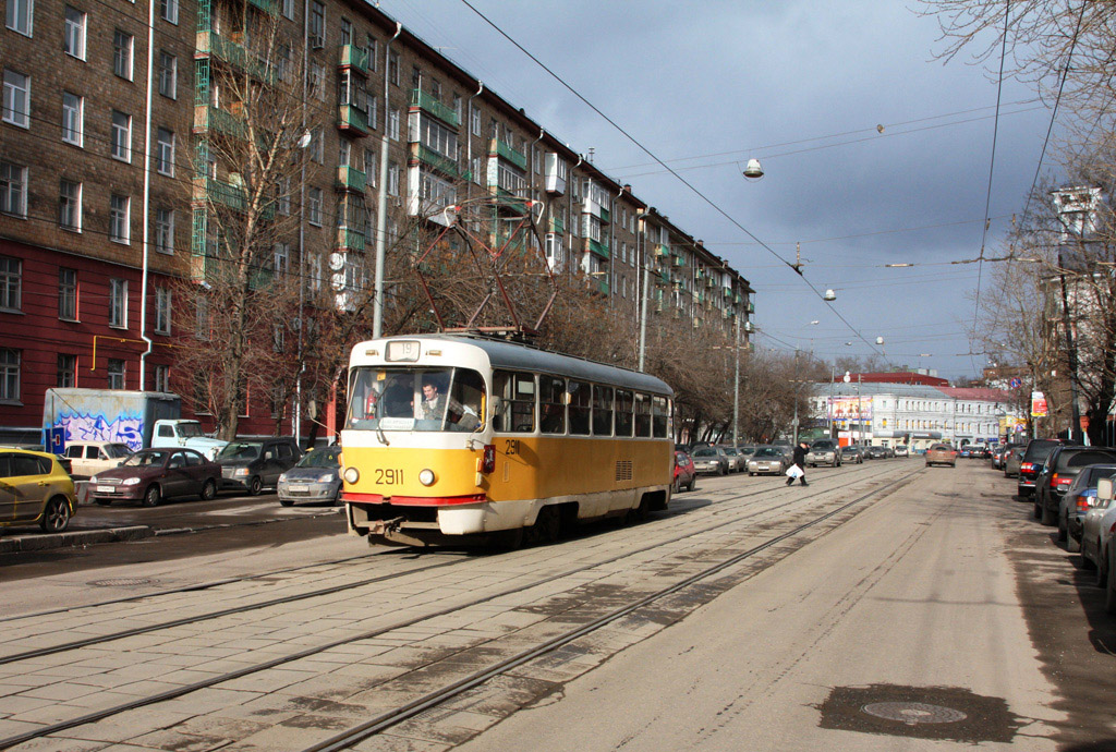 Москва, Tatra T3SU № 2911