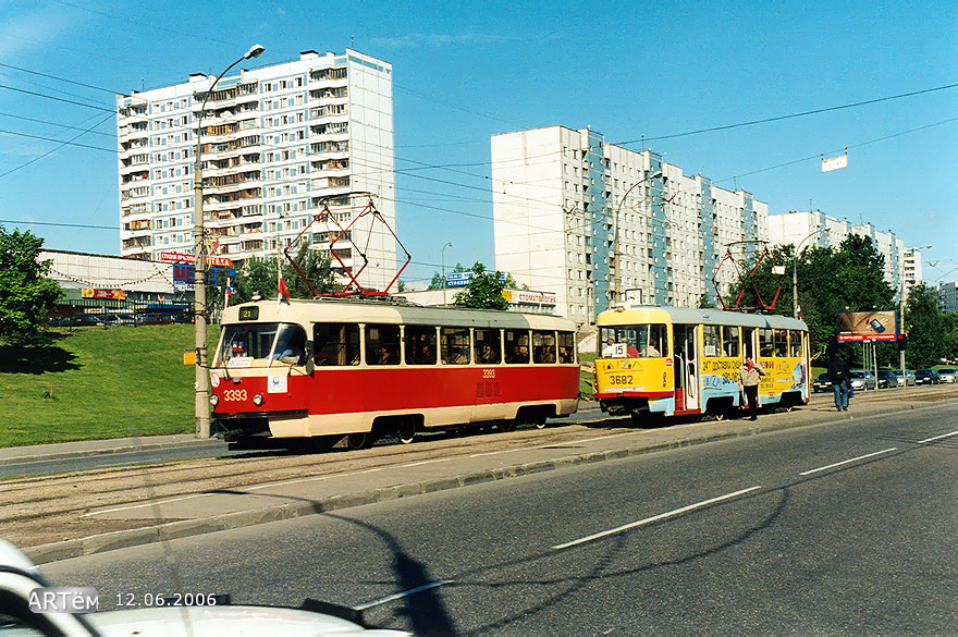 Москва, МТТЧ № 3393; Москва, Tatra T3SU № 3682