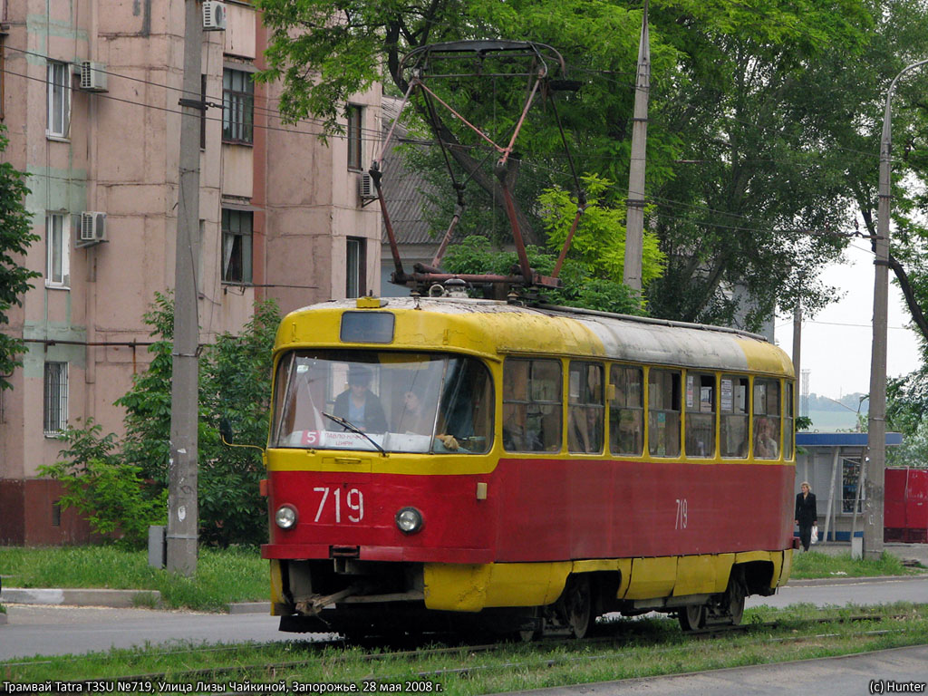 Запорожье, Tatra T3SU (двухдверная) № 719