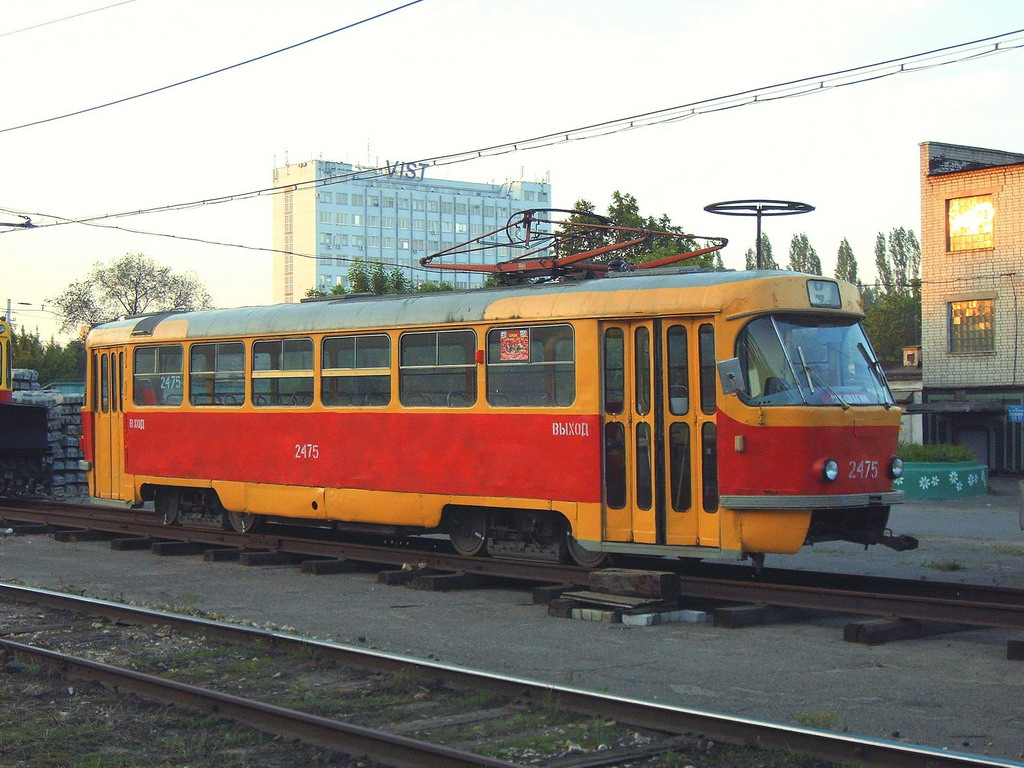 Волгоград, Tatra T3SU (двухдверная) № 2475; Волгоград — Депо: [2] Трамвайное депо № 2