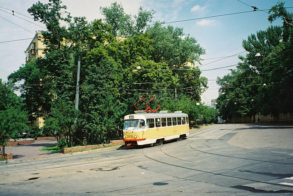 Москва, Tatra T3SU № 2836