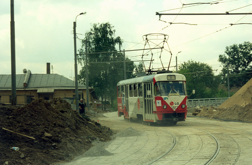 Москва, Tatra T3SU № 3862