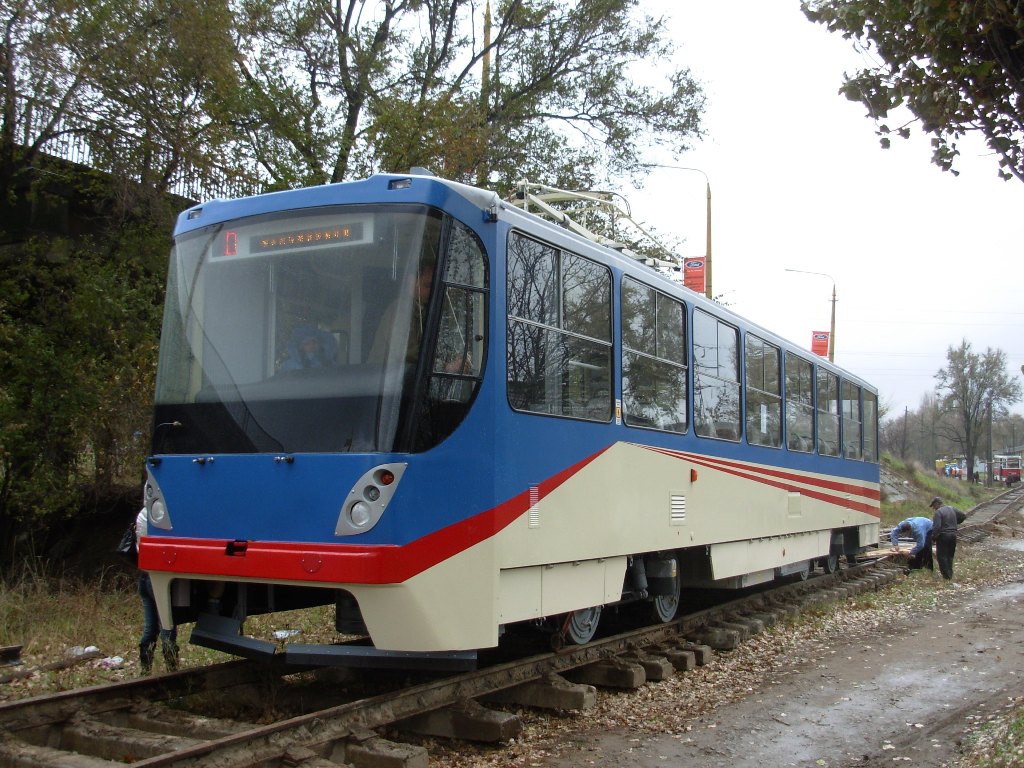 Николаев — 2008.11.22 — получение трамвая К1 № 1107