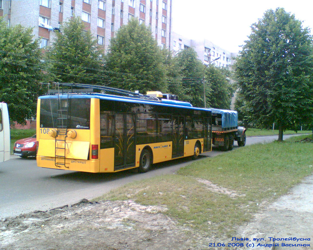 Львов, ЛАЗ E183D1 № 108