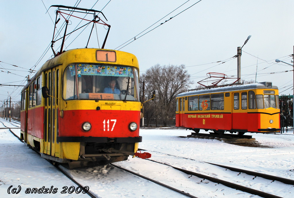 Волжский, Tatra T3SU № 117; Волжский, Gotha B2-62 № 01