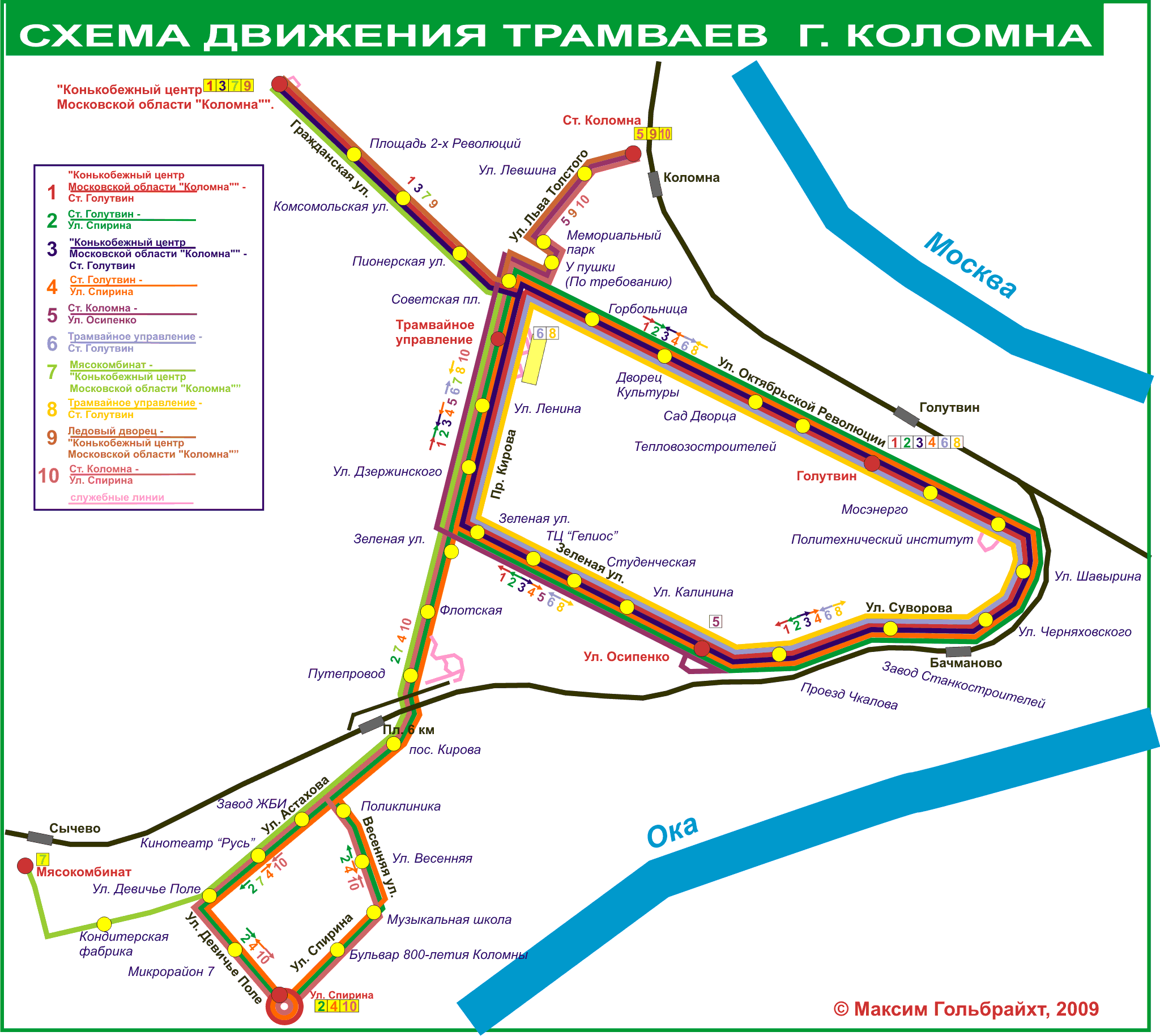 Коломна — Схемы