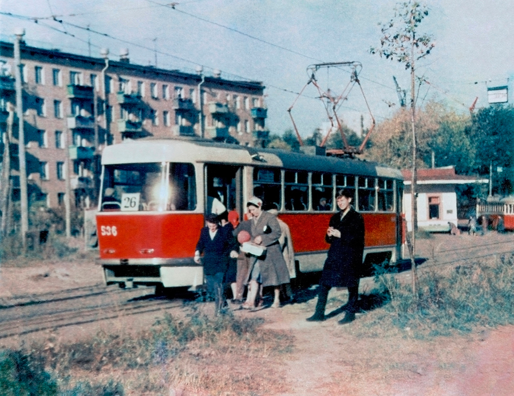 Москва, Tatra T3SU (двухдверная) № 536; Москва — Исторические фотографии — Трамвай и Троллейбус (1946-1991) Москва, Tatra T3SU (двухдверная) № 536; Москва — Исторические фотографии — Трамвай и Троллейбус (1946-1991)