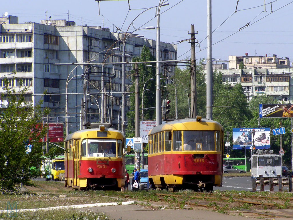 Киев, Tatra T3SU № 5815; Киев, Tatra T3SU № 5831
