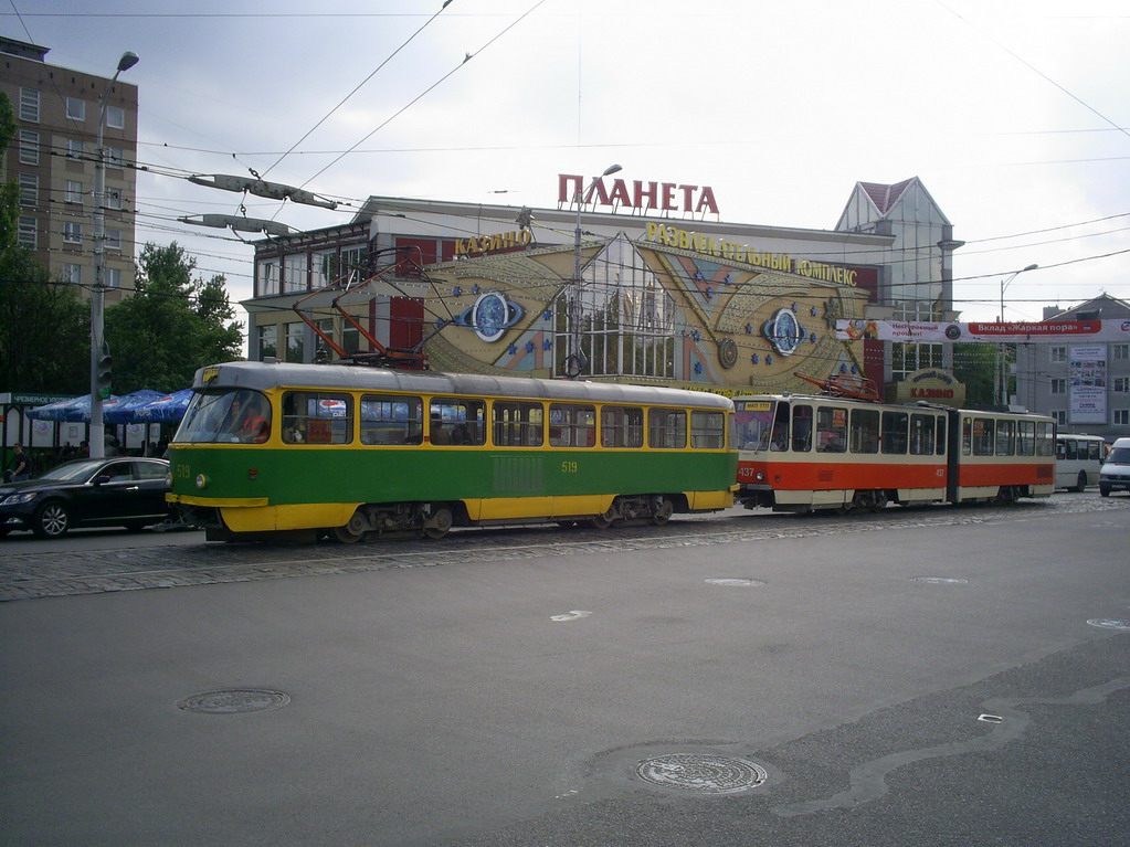 Калининград, Tatra T4D № 519; Калининград, Tatra KT4SU № 437