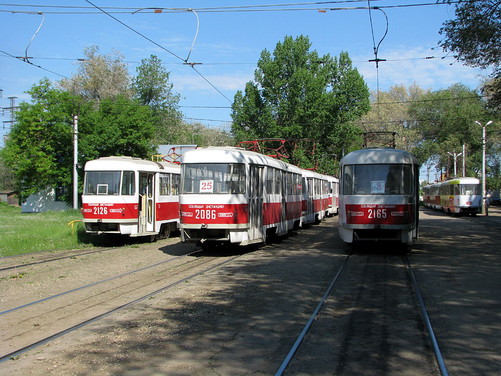 Самара, Tatra T3SU № 2086; Самара, Tatra T3SU № 2165; Самара — Конечные станции и кольца (трамвай)