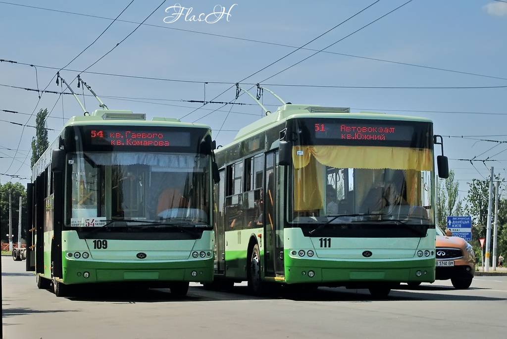 Луганск, Богдан Т60111 № 109; Луганск, Богдан Т60111 № 111