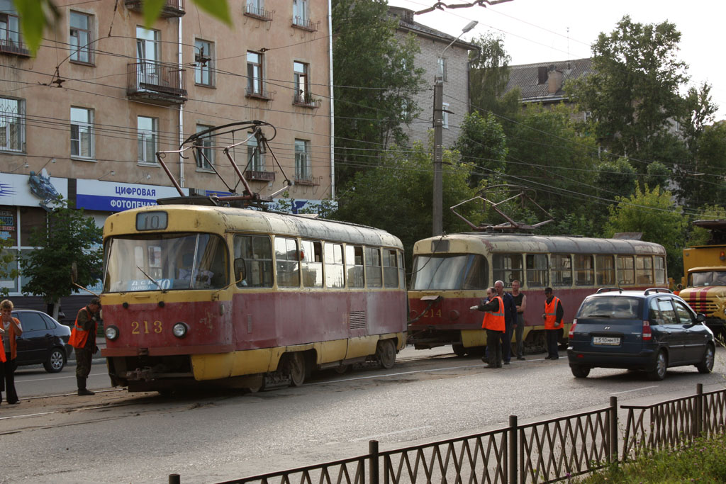 Тверь, Tatra T3SU № 213; Тверь, Tatra T3SU № 214; Тверь — ДТП и происшествия