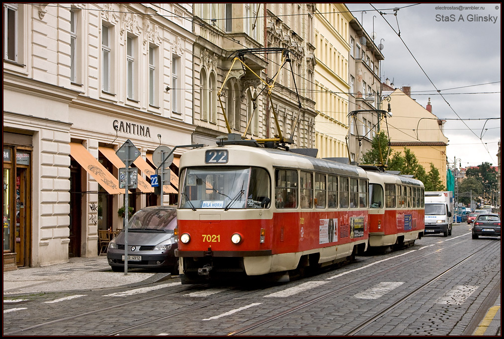 Прага, Tatra T3SUCS № 7021