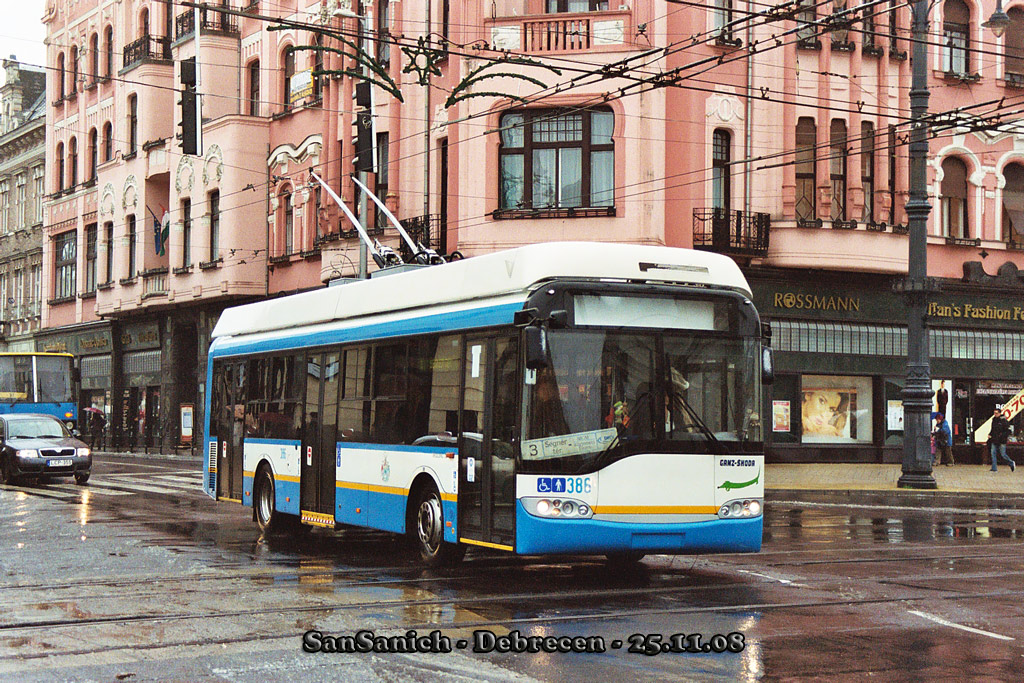 Дебрецен, Solaris Trollino II 12 Ganz-Škoda D № 386