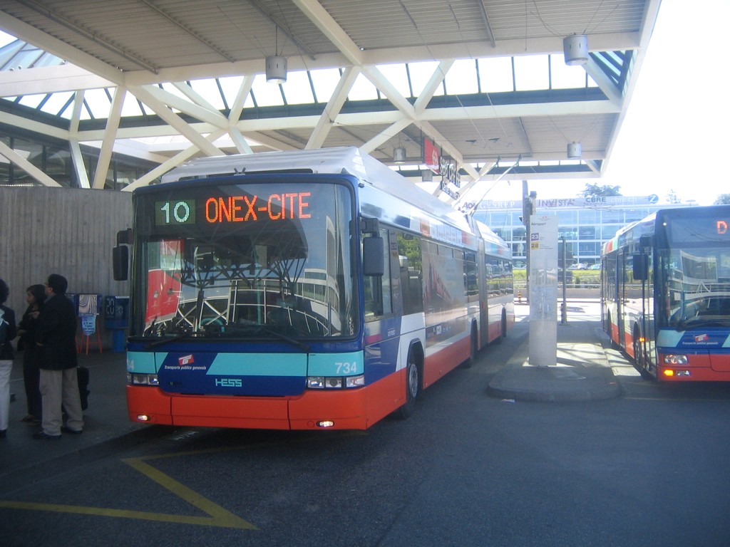 Женева, Hess SwissTrolley 3 (BGT-N2C) № 734