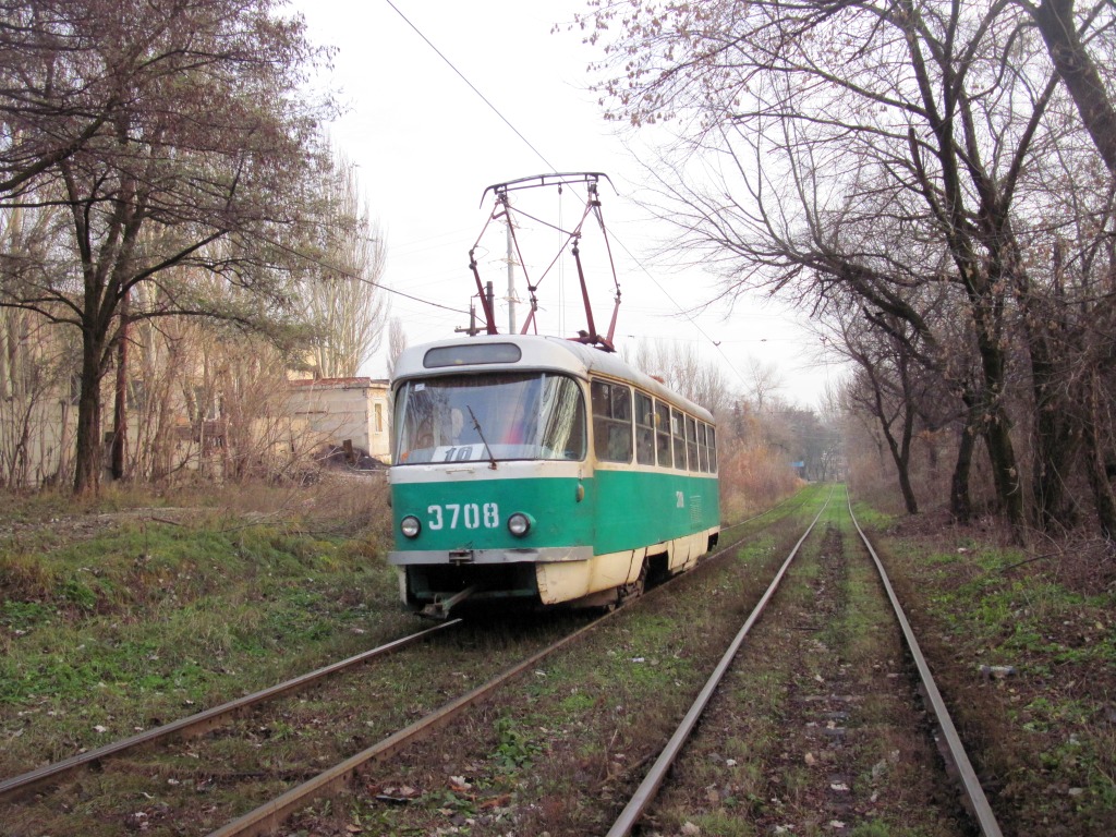 Донецк, Tatra T3SU (двухдверная) № 3708