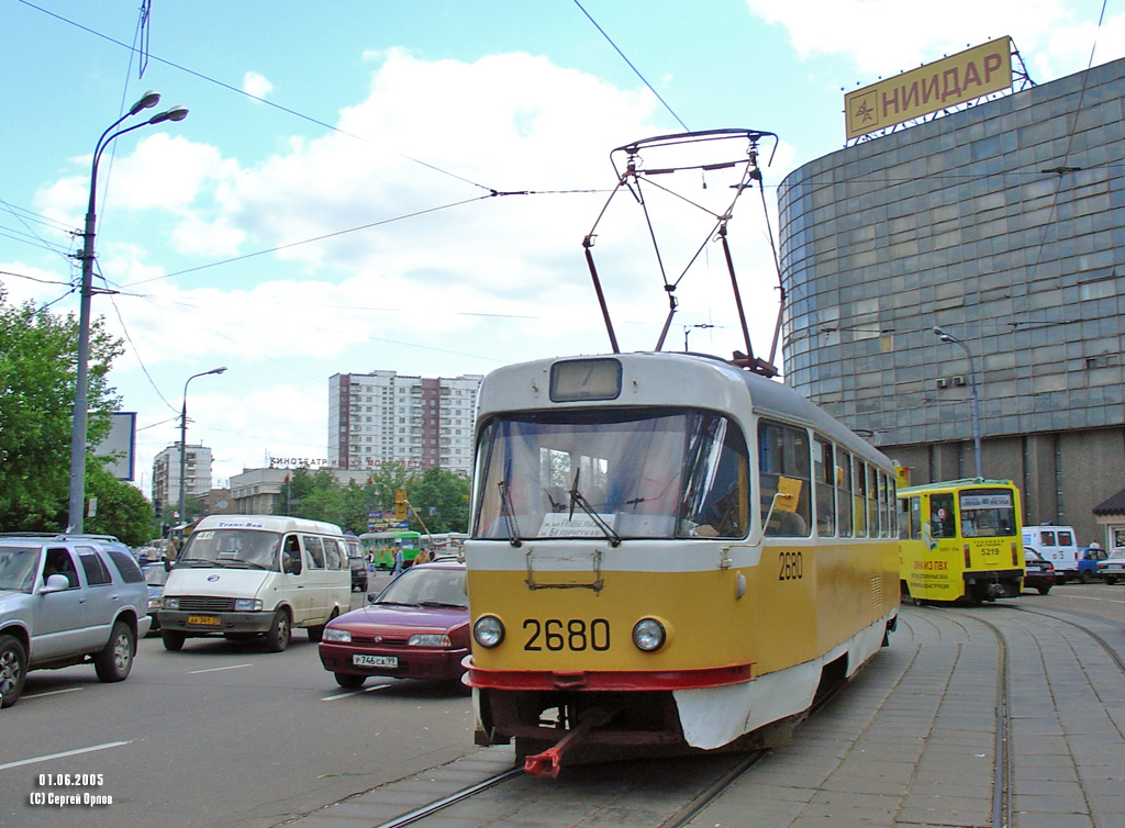 Москва, Tatra T3SU № 2680