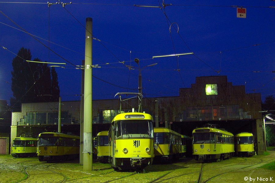 Дрезден, Tatra T4D-MI № 201 009; Дрезден — Трамвайное депо Бюлау (закрытые 2007)