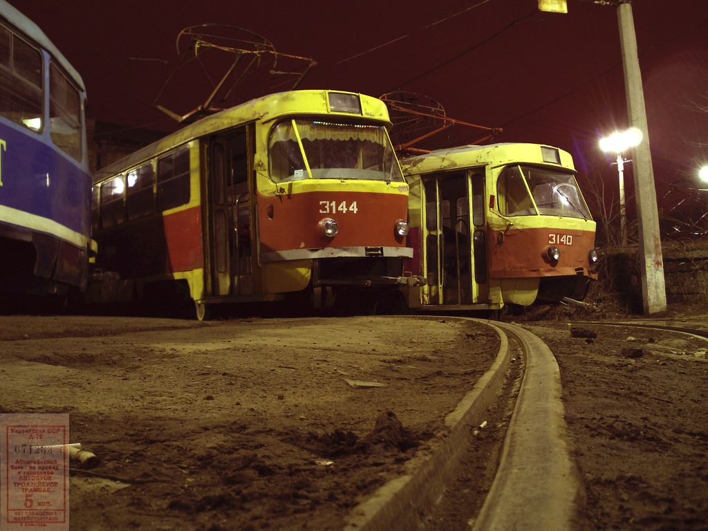 Одесса, Tatra T3SU (двухдверная) № 3144; Одесса, Tatra T3SU (двухдверная) № 3140