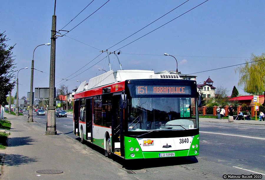 Люблин, МАЗ-203Т8М (MPK Lublin) № 3840