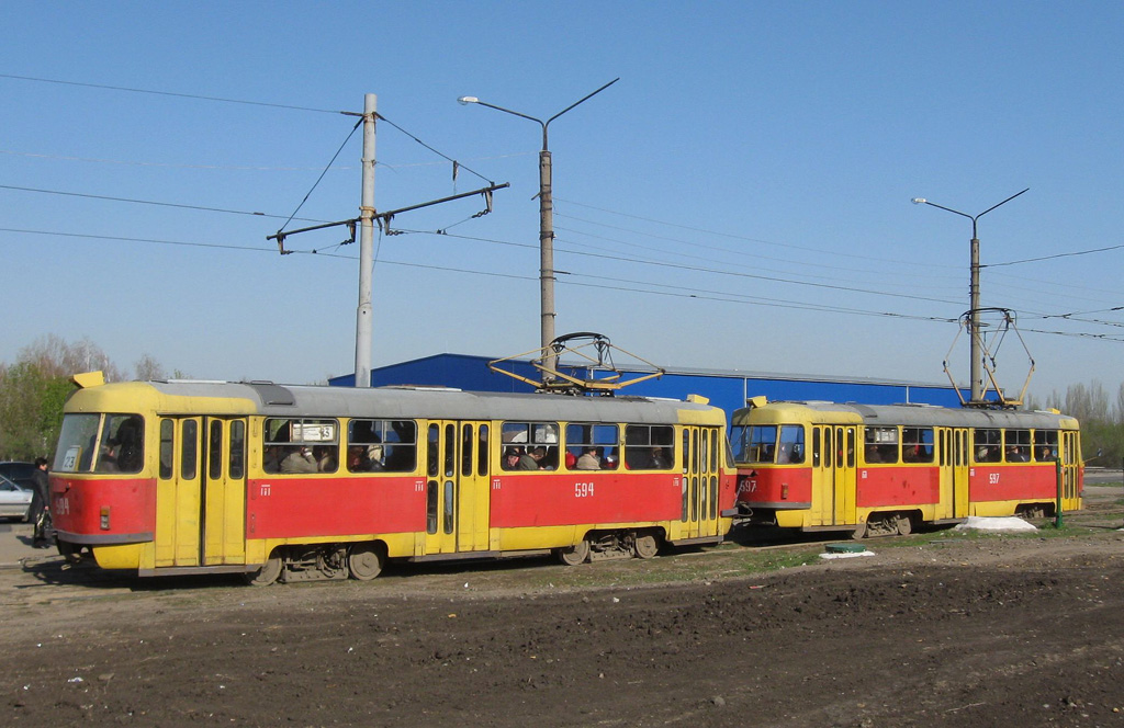 Харьков, Tatra T3SU № 594; Харьков, Tatra T3SU № 597