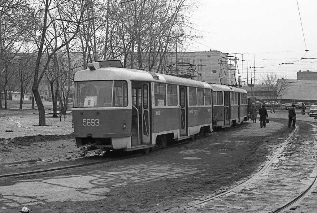 Москва, Tatra T3SU № 5693; Москва — Исторические фотографии — Трамвай и Троллейбус (1946-1991)