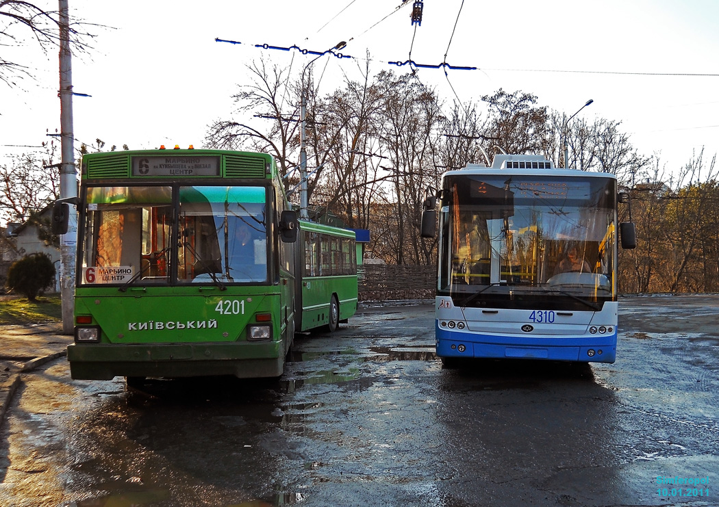 Крымский троллейбус, Киев-12.03 № 4201; Крымский троллейбус, Богдан Т70110 № 4310