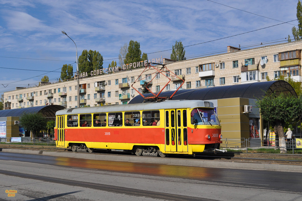 Волгоград, Tatra T3SU (двухдверная) № 3009