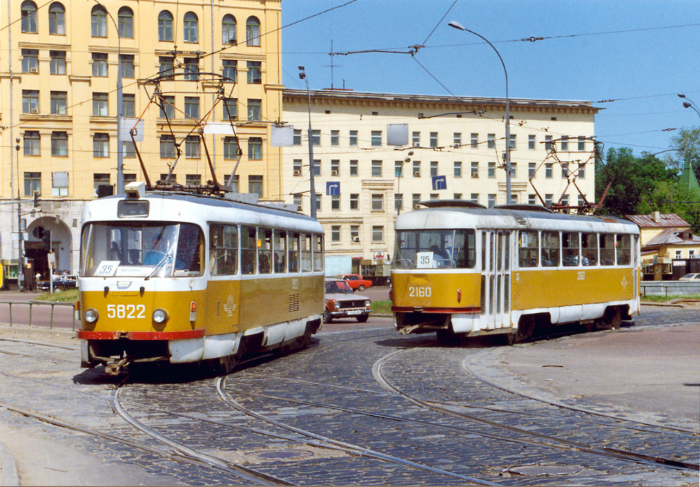 Москва, Tatra T3SU № 5822; Москва, Tatra T3SU (двухдверная) № 2160