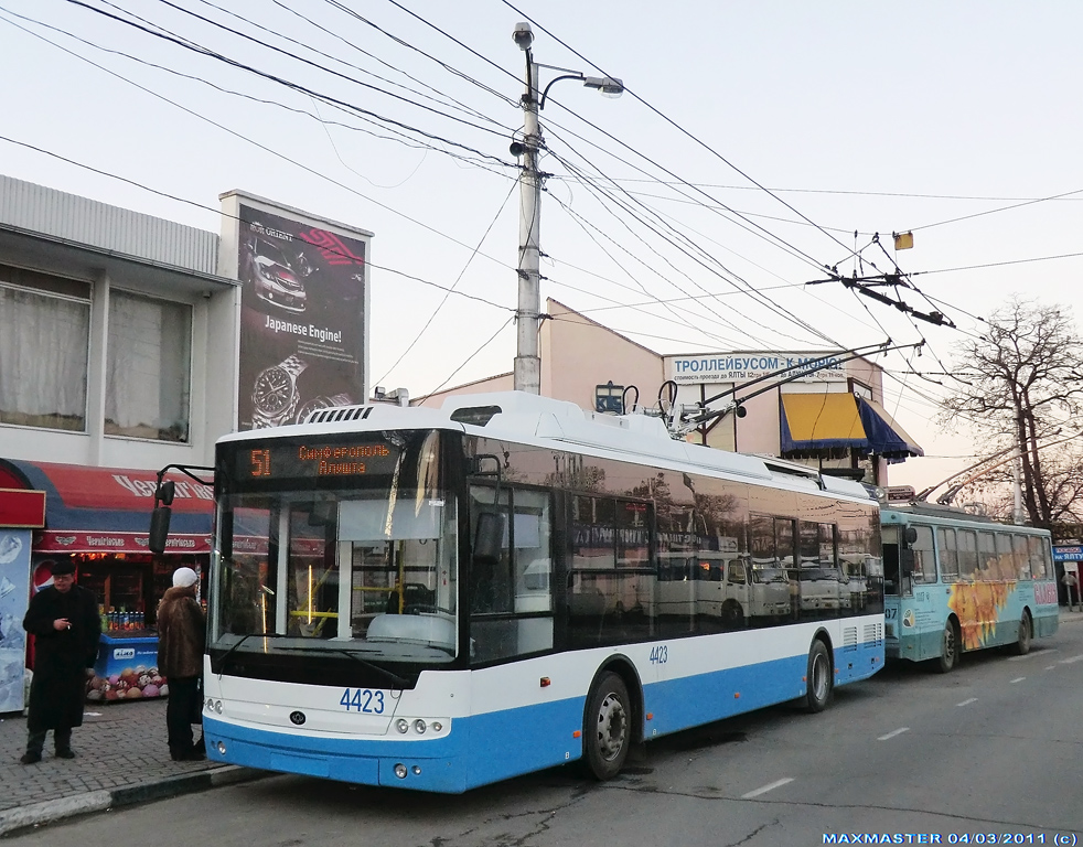Крымский троллейбус, Богдан Т70115 № 4423