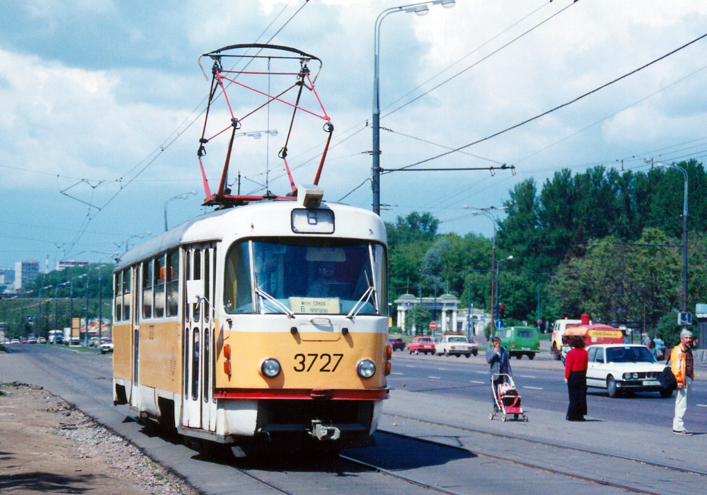 Москва, Tatra T3SU № 3727