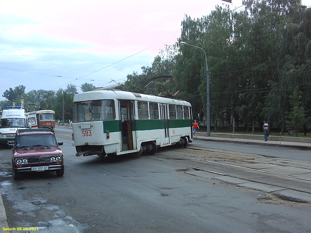 Харьков, Tatra T3SU № 583; Харьков — Происшествия Харьков, Tatra T3SU № 583; Харьков — Происшествия